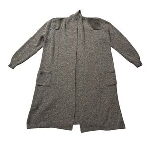 Simply Natural Cardigan Womens OS Brown Alpaca Longline Cozy Quiet Luxury Duster